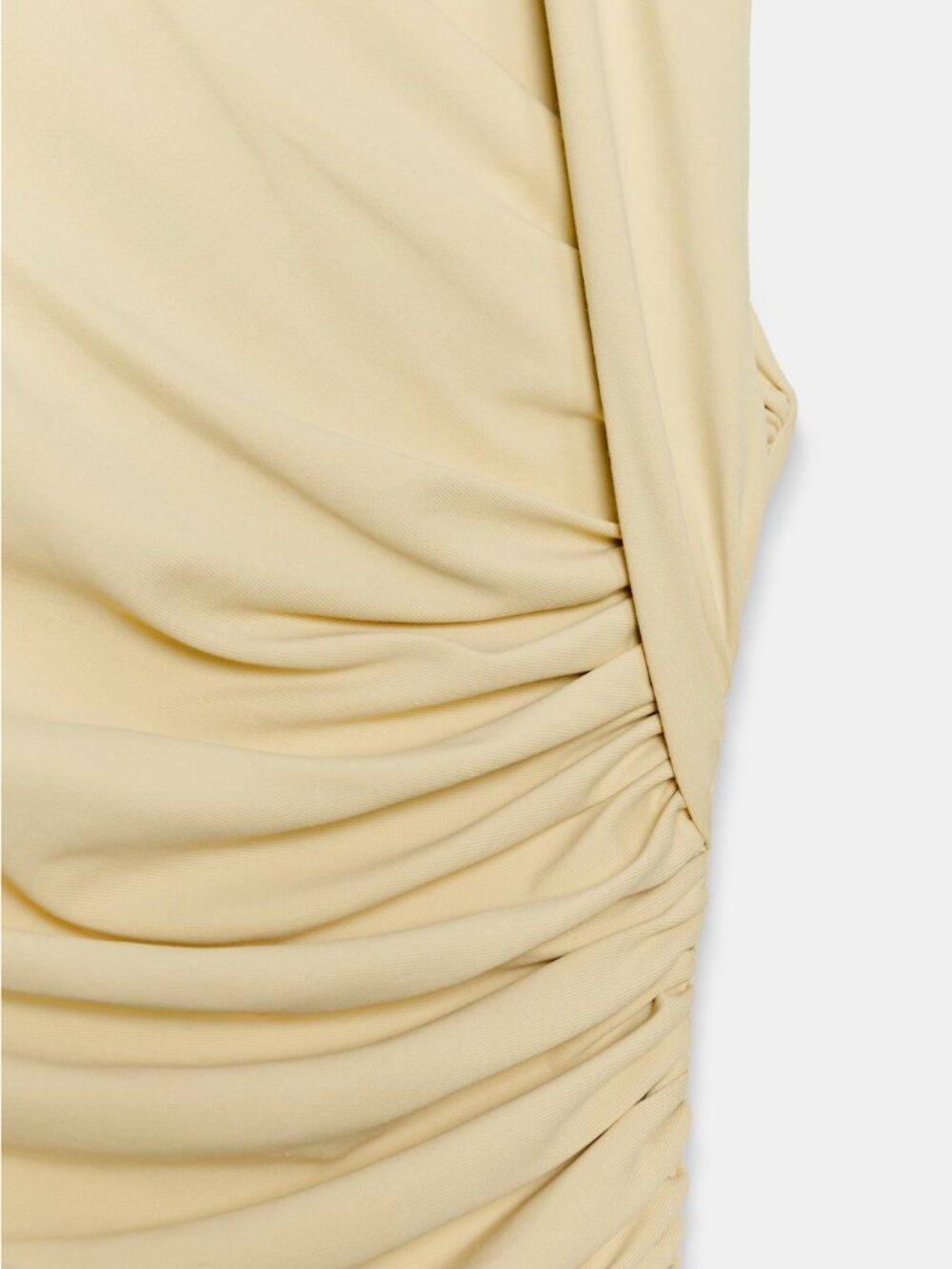 Zara Black Draped Asymmetric Ruched Midi Dress S NWT - Picture 9 of 16